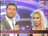 FarandulaTv.com.ar Marcelo Tinelli llamo a Paula Chavez que estaba con Zaira nara en Bailando 2011
