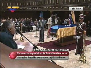 Rinden honores a restos del Contralor Clodosbaldo Russián