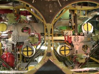 A view inside the space shuttle Discovery