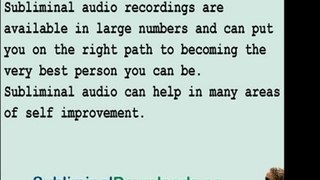 Subliminal Audio for Self Improvement