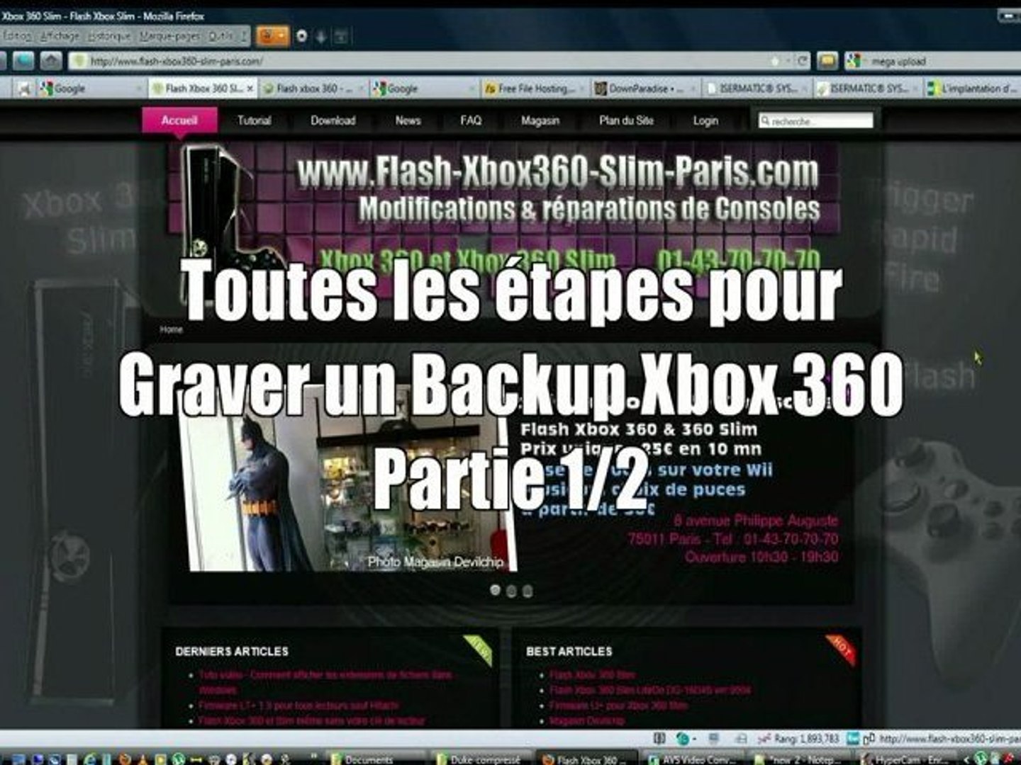 Comment graver un jeu Xbox - Tuto Video - www.flash-xbox360-slim-paris.com  part-1 - Vidéo Dailymotion