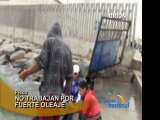 Pescadores del muelle de San Andres no trabajan por fuerte oleaje