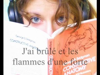 Les flammes d'une forte