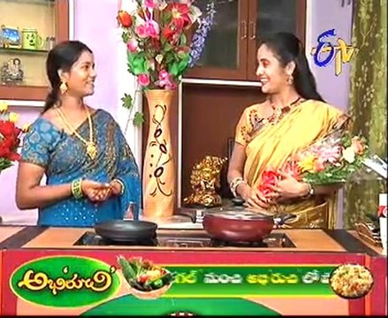Abhiruchi - Recipes - Alu Palli Fry, Bottlecourd Juice,Beatroot Vadalu,Achari Bhendi - 03
