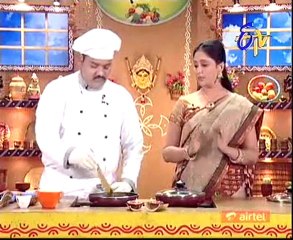 Abhiruchi - Recipes - Bachali Kura Annam, Mixed Dal Upma & Halwa Purnalu - 01