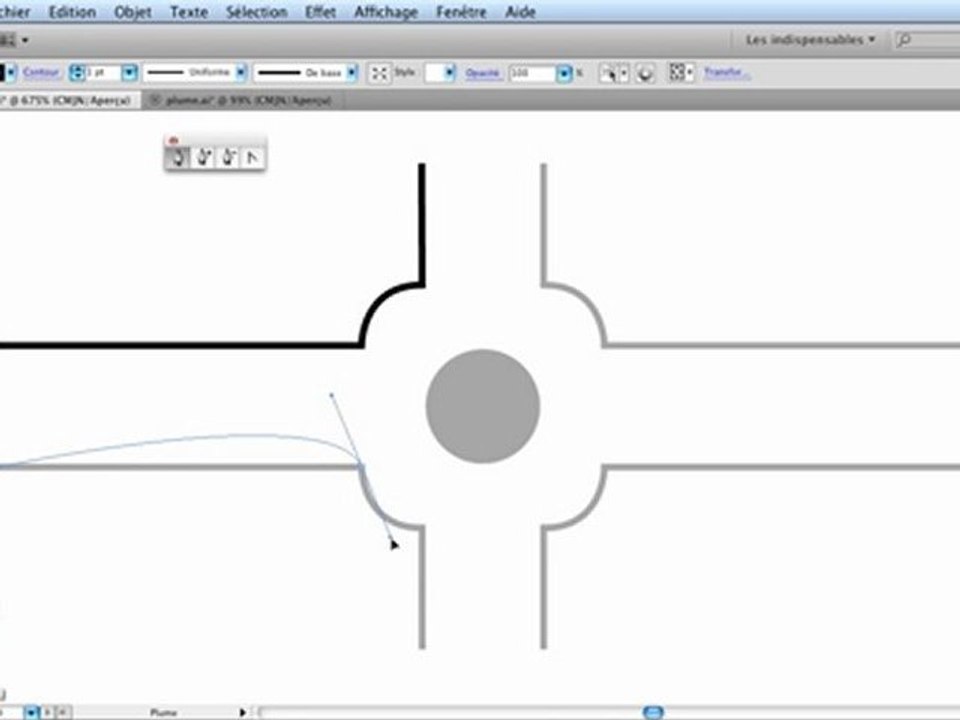 Illustrator CS5 : Outil plume