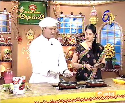 Abhiruchi - beerakaya kothimira Karam - kaju Corn Soup - Godhuma Ravva Palakura - 01