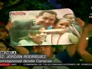 Pueblo venezolano solidario con presidente Chávez