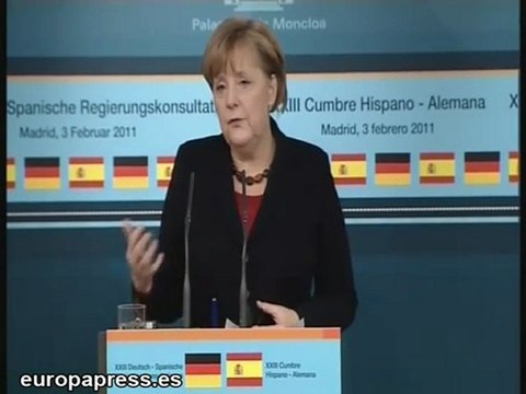 Zapatero y Merkel en la cumbre España-Alemania