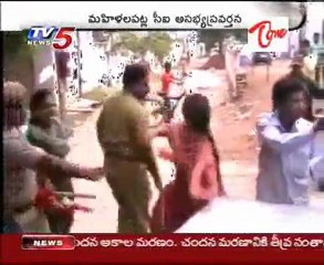 CI Misbehave with Telangana Women Activists