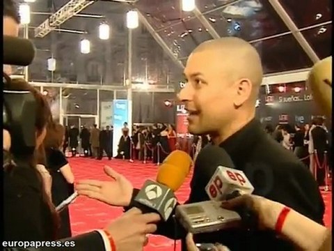 Actores en alfombra roja de los Goya