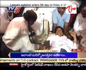 Lawyers agitaion enters 5th day on friday in  vijayawada