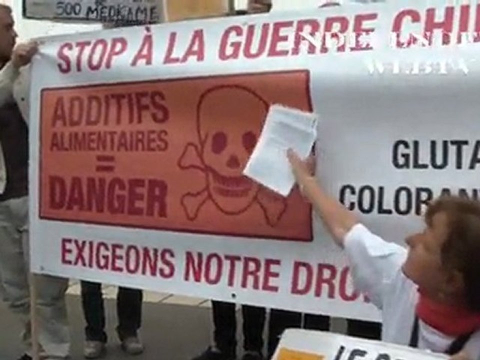 Manifestation "les additifs alimentaires toxiques", Corinne Gouget ::  Independenza webtv
