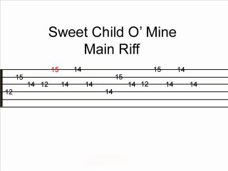 Sweet Child O Mine Guitar Tutorial