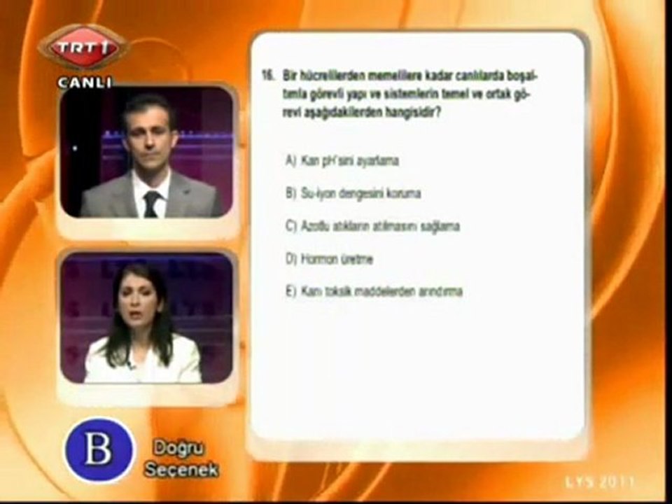 2011 LYS-2 (Fen Bilimleri) BİYOLOJİ Testi Soru Çözümleri