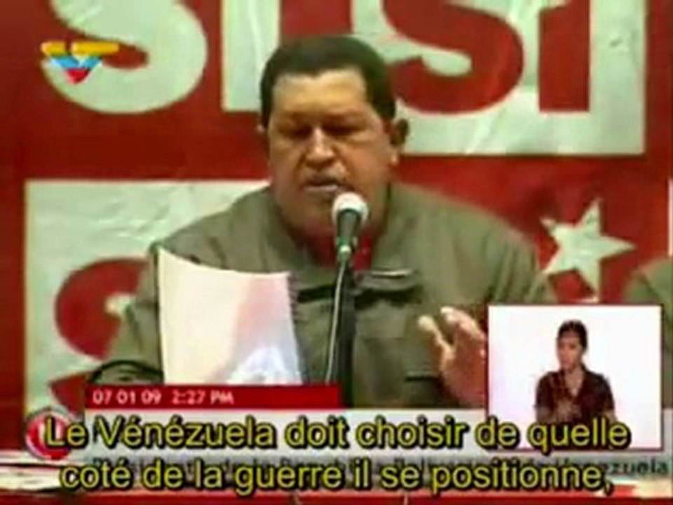 Israel menace Hugo CHAVEZ.