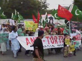 Dharna Governer House Anti-Torture day Aafia Movement