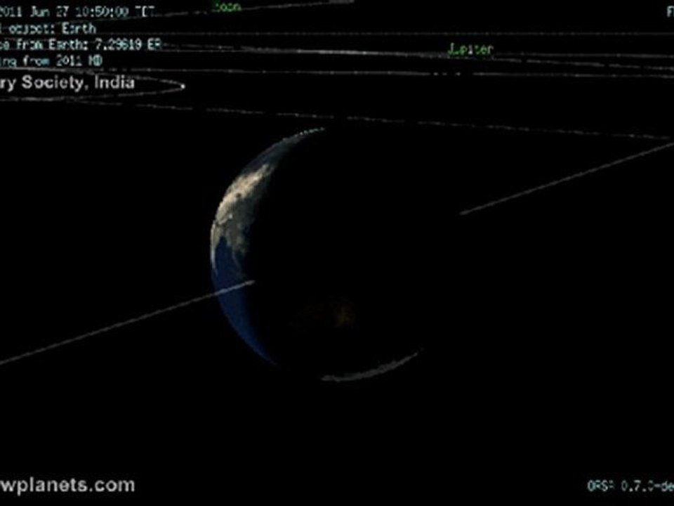Asteroid 2011 MD to come Close to Earth - 27 June 2011  PSI