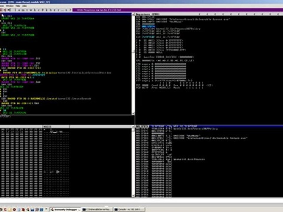 Tracing the Exploit. Defeating Data Execution Prevention and ASLR in Windows XP SP3