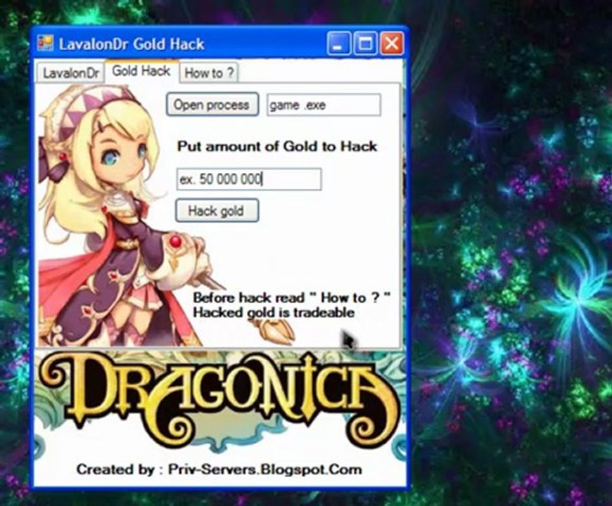Lavalon Dragonica Gold Hack - Private Server Hack