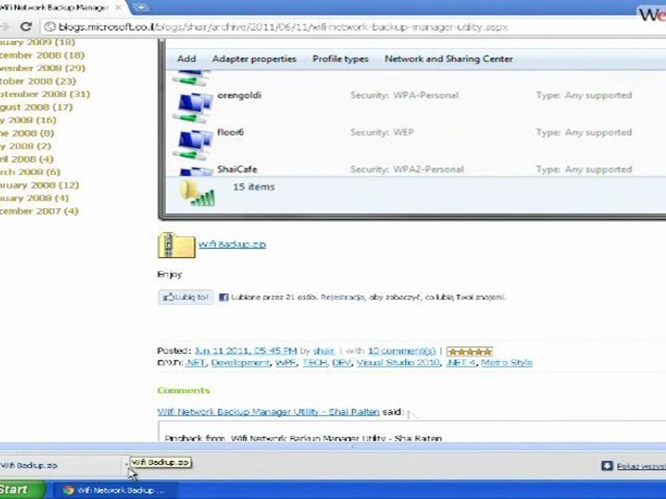 Wi-Fi Network Backup Manager przywróci wszystkie sieci Wi-Fi sprzed reinstalacji Windows
