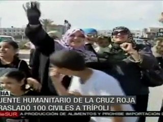 Cruz Roja sigue trasladando civiles a Trípoli