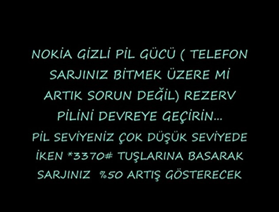 CEP TELEFONU İÇİN PRATİK BİLGİLER