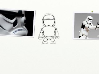 Mini trooper 3d - time lapse concept.