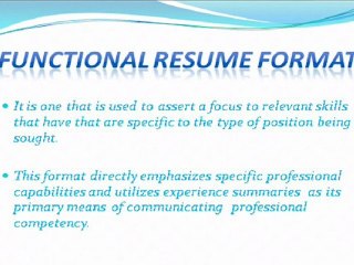 Best Resume Format