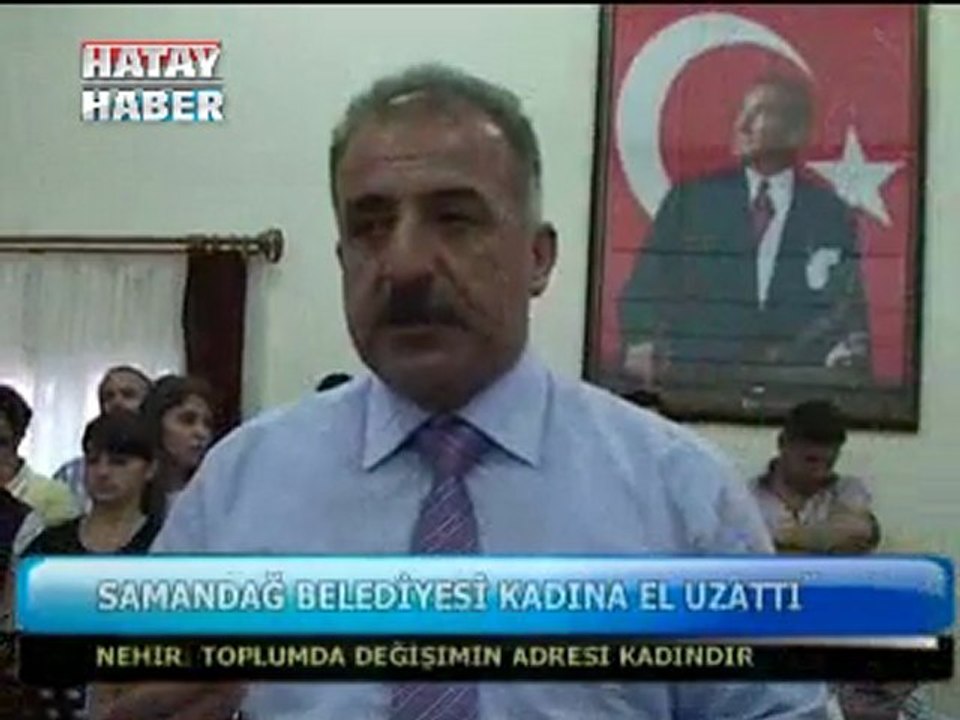samandağ belediyesi kadına el uzattı