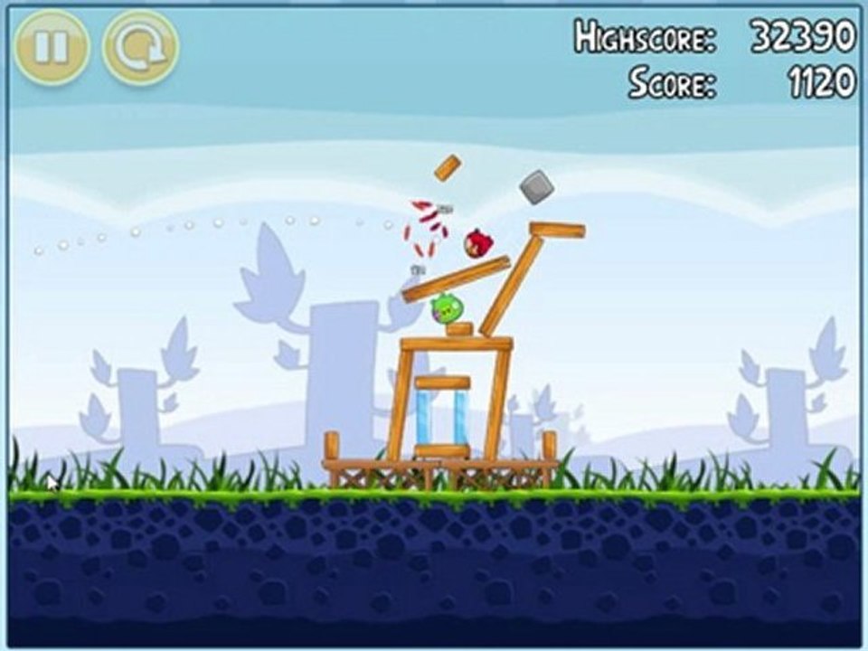 Spiele - Angry Birds fliegen auf dem Desktop