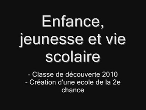 enfance, jeunesse et vie scolaire