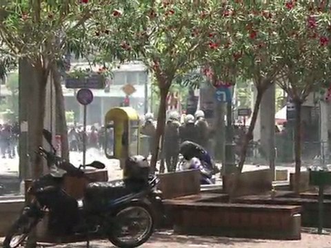 Greek police fire tear gas on angry protesters