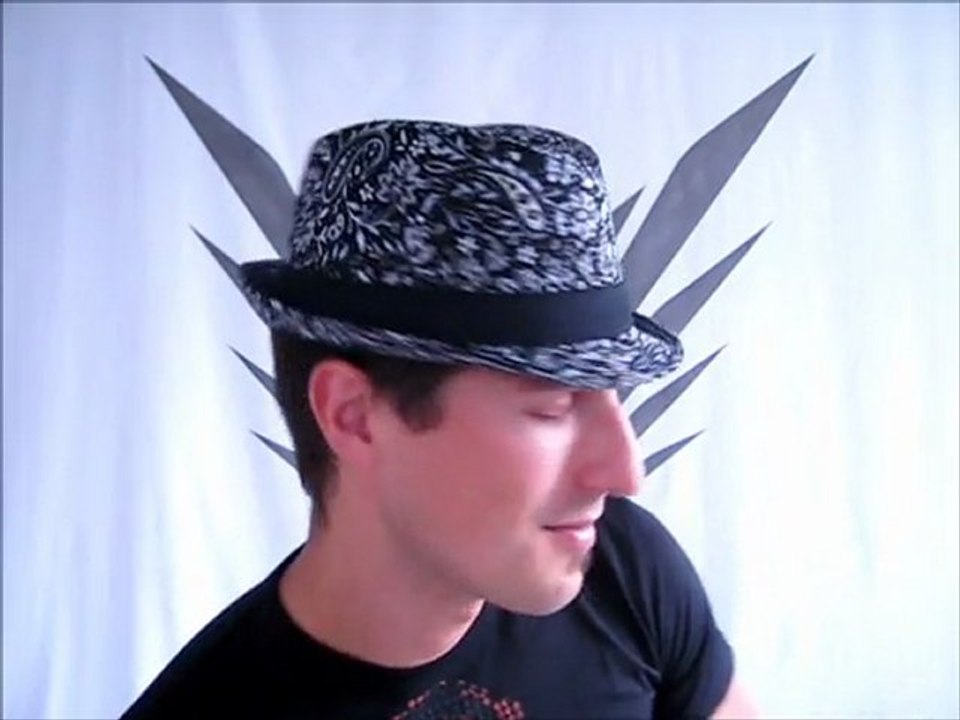 Cooler HipHop Trilby Hut Streetwear Style Schwarz