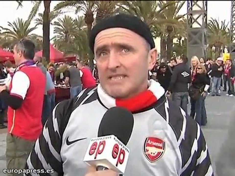 Los seguidores del Arsenal preparan el partido