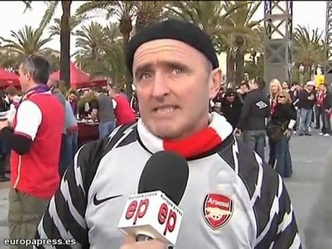 Los seguidores del Arsenal preparan el partido