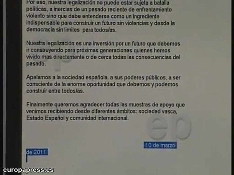 Sortu rechaza el intento de atentado contra López