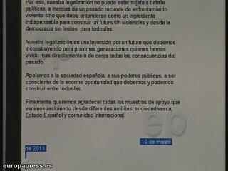 Sortu rechaza el intento de atentado contra López