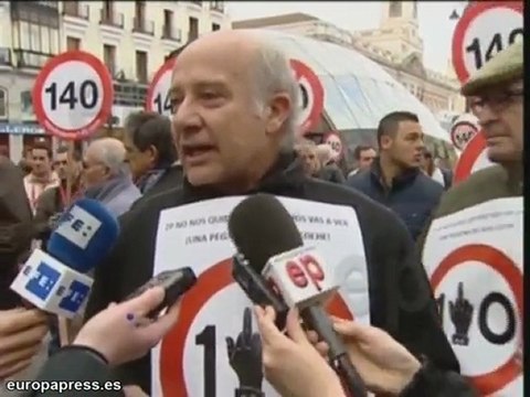 Manifestación contra el nuevo límite de velocidad