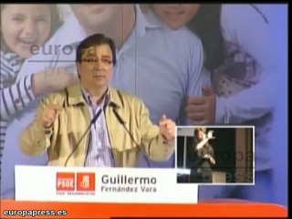 Vara acompañado por Griñán y Ojeda en Azuaga