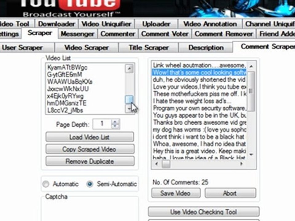 YTA2 Comment scraper