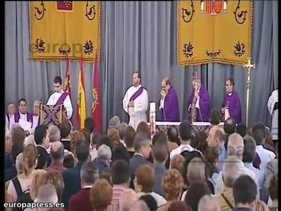 Celebración del funeral en Lorca por las víctimas del terrem