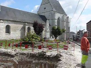 Villers-Vicomte : pose d'une réserve incendie