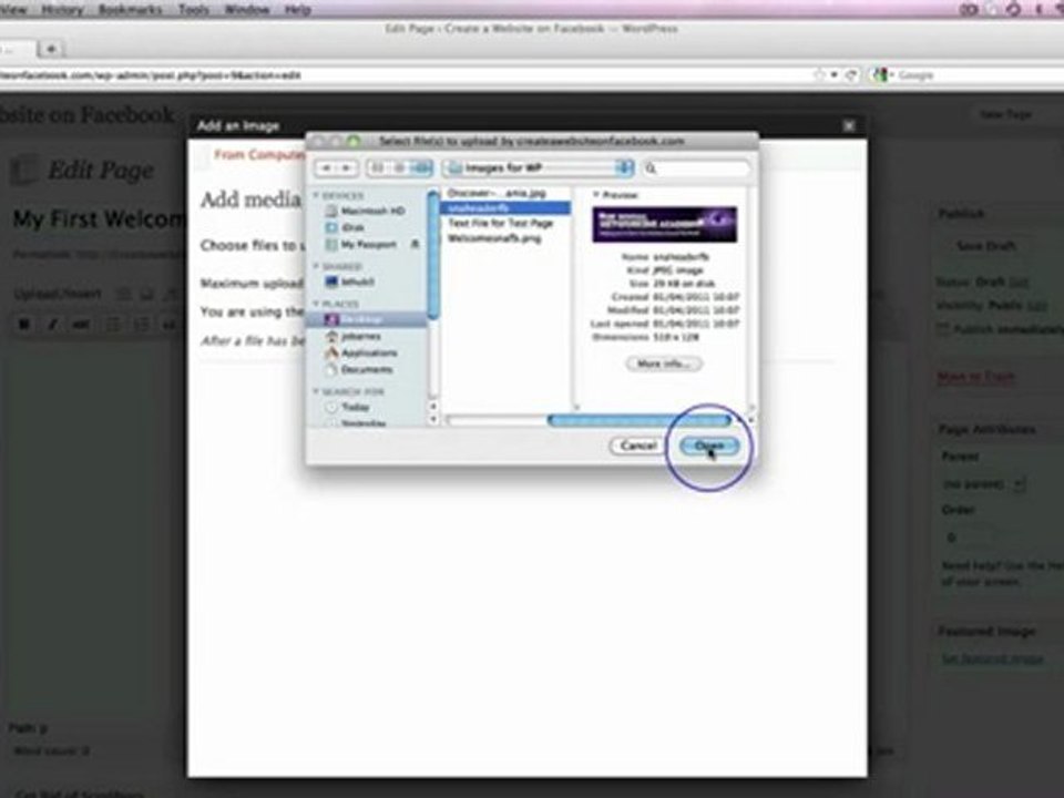 Create a Website on Facebook Part 8 - Wordpress Tutorial 2