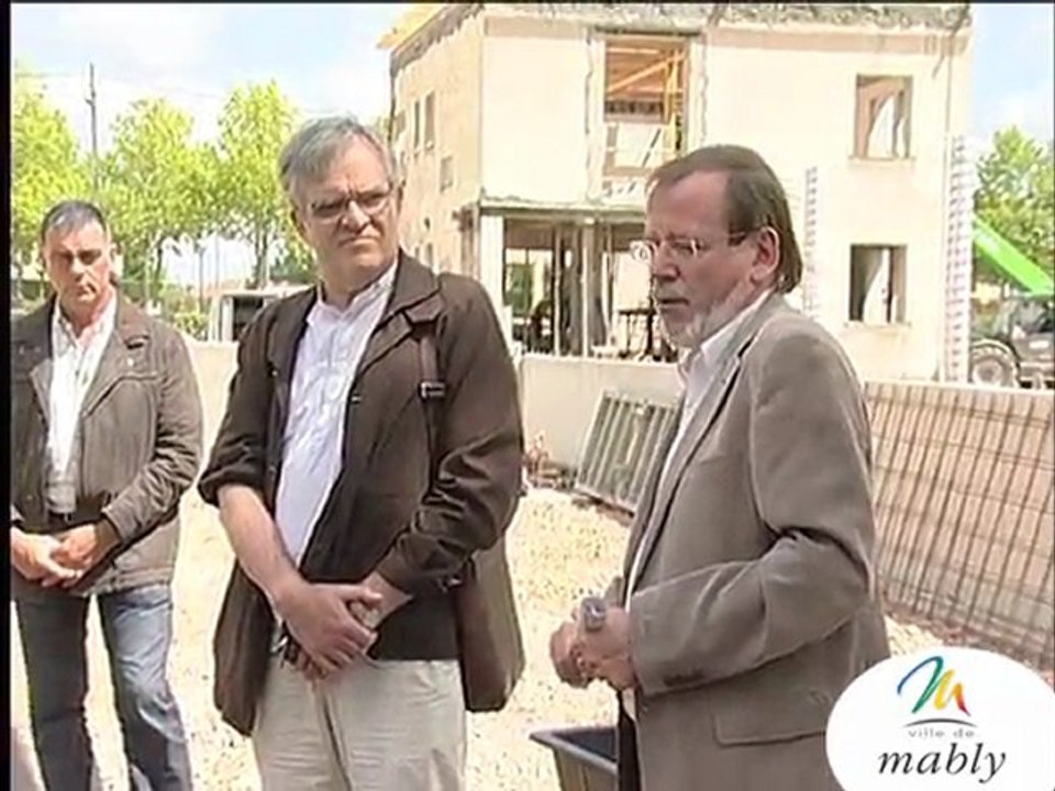 pose première pierre Mairie de Mably