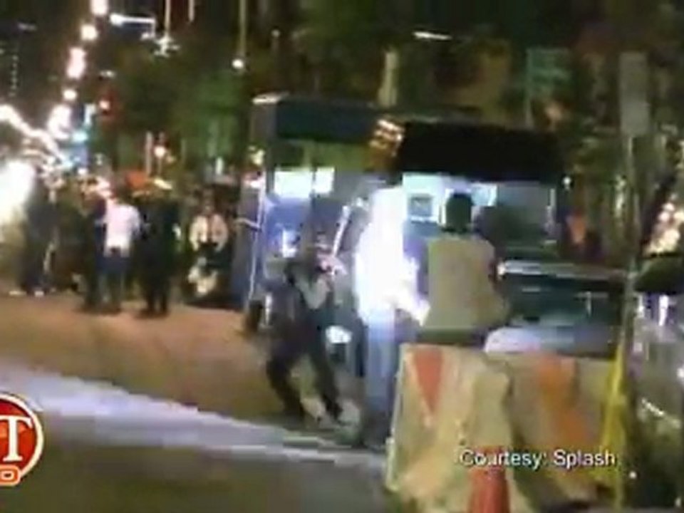 Rob en el set de Cosmopolis (ET Canadá)