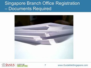 Singapore Branch Registration