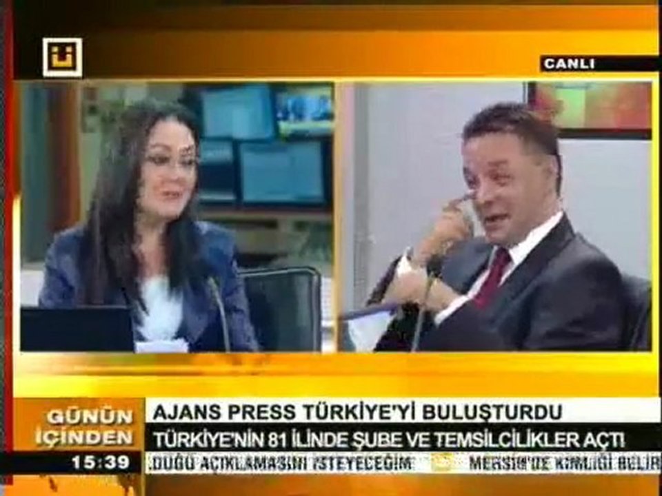 Ajans Press Yönetim Kurulu Başkanı Mehmet Ali Özkan, Ülke Tv'de canlı olarak yayınlanan Günün İçinden programına konuk oldu. 22.06.2011