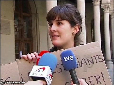 Manifestación contra los recortes en universidades