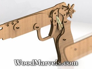 Elastic Band Gun: 3D Assembly Animation (720HD)